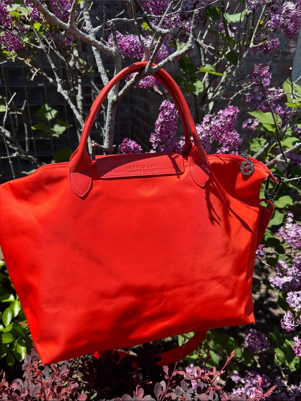 Longchamp Canary orange Le Pliage Tote with Removable Shoulder Strap - Picture 2 of 10